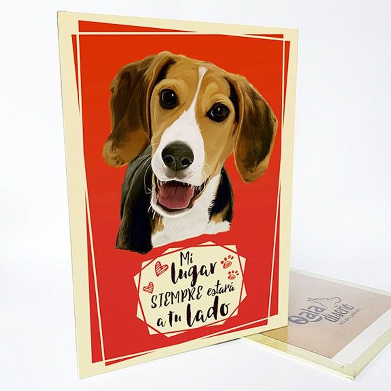 QALA DISEÑO - Cuadro Decorativo - Qala Diseño - Perro Beagle - 30x225 cms