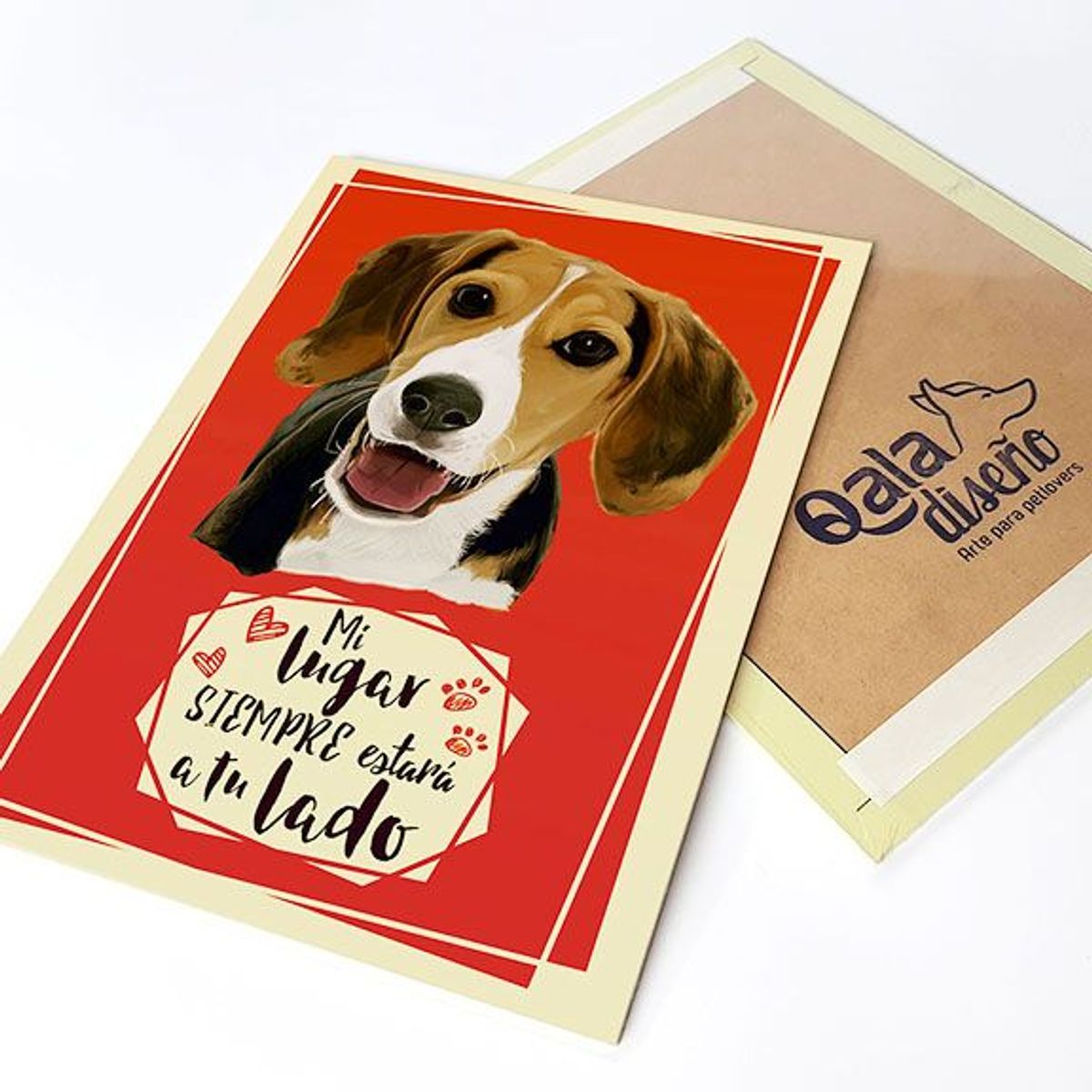 QALA DISEÑO - Cuadro Decorativo - Qala Diseño - Perro Beagle - 30x225 cms