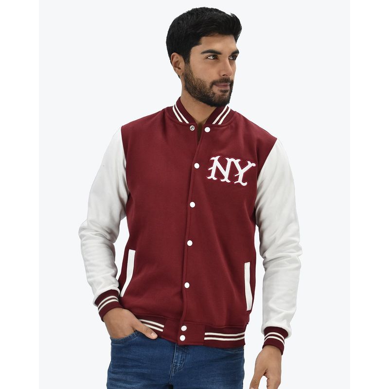 NEW YORK STARS - Casaca Modelo Americana - Guinda