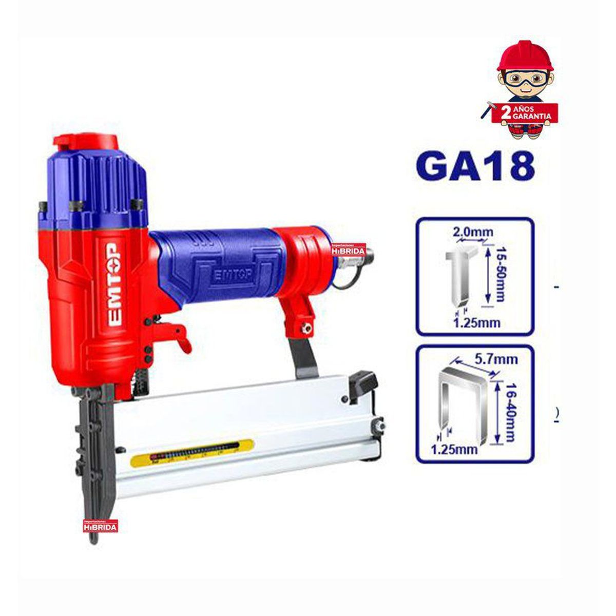 EMTOP - CLAVADORA ENGRAPADORA 2 EN 1 NEUMÁTICA 60-100 PSI EMTOP - ECBN504001