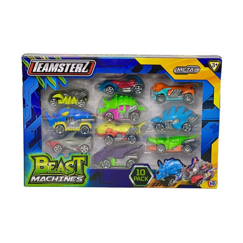 TEAMSTERZ - Juguete Pack 10 Autos Beast Machines de Metal