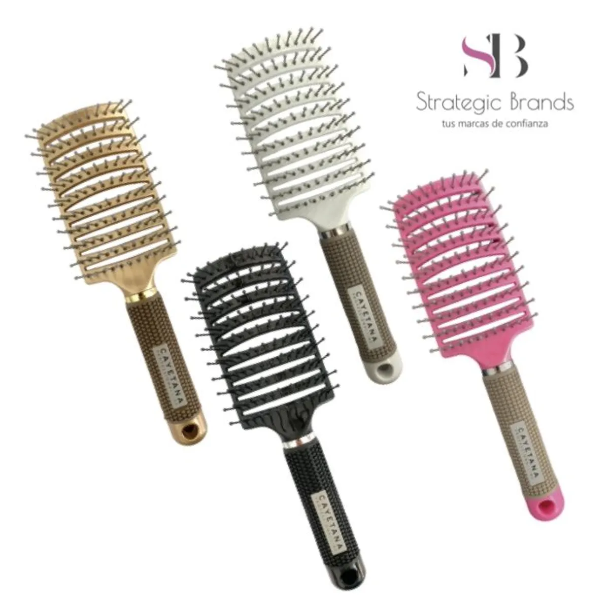 CAYETANA - Cepillo de Cabello Desenredante Rosado