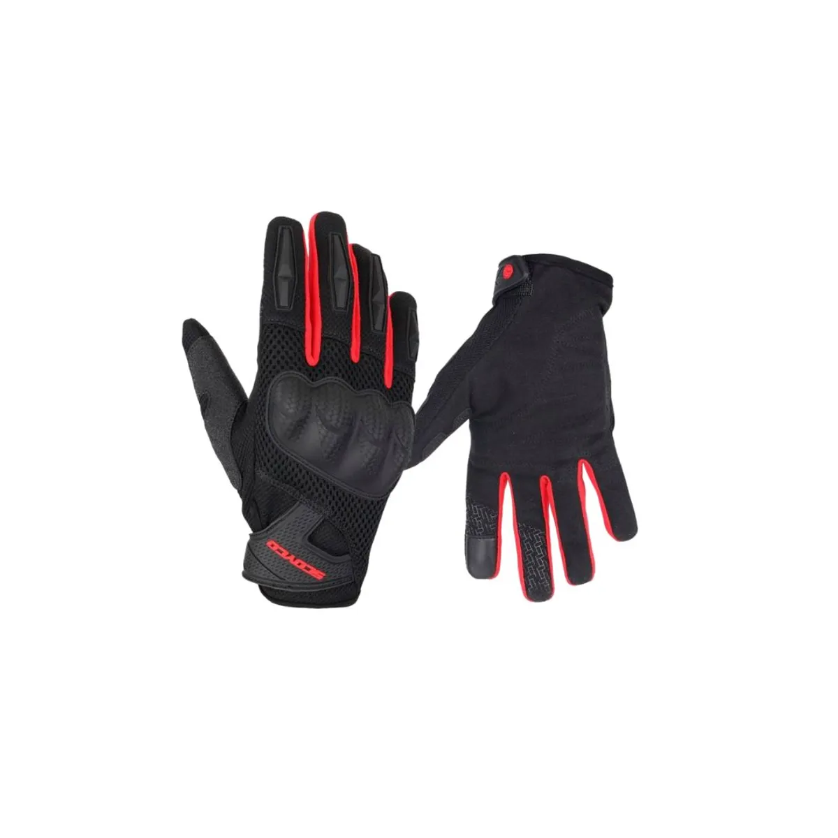 SCOYCO - Guantes Antideslizantes Motociclistas Scoyco MC58 Rojo