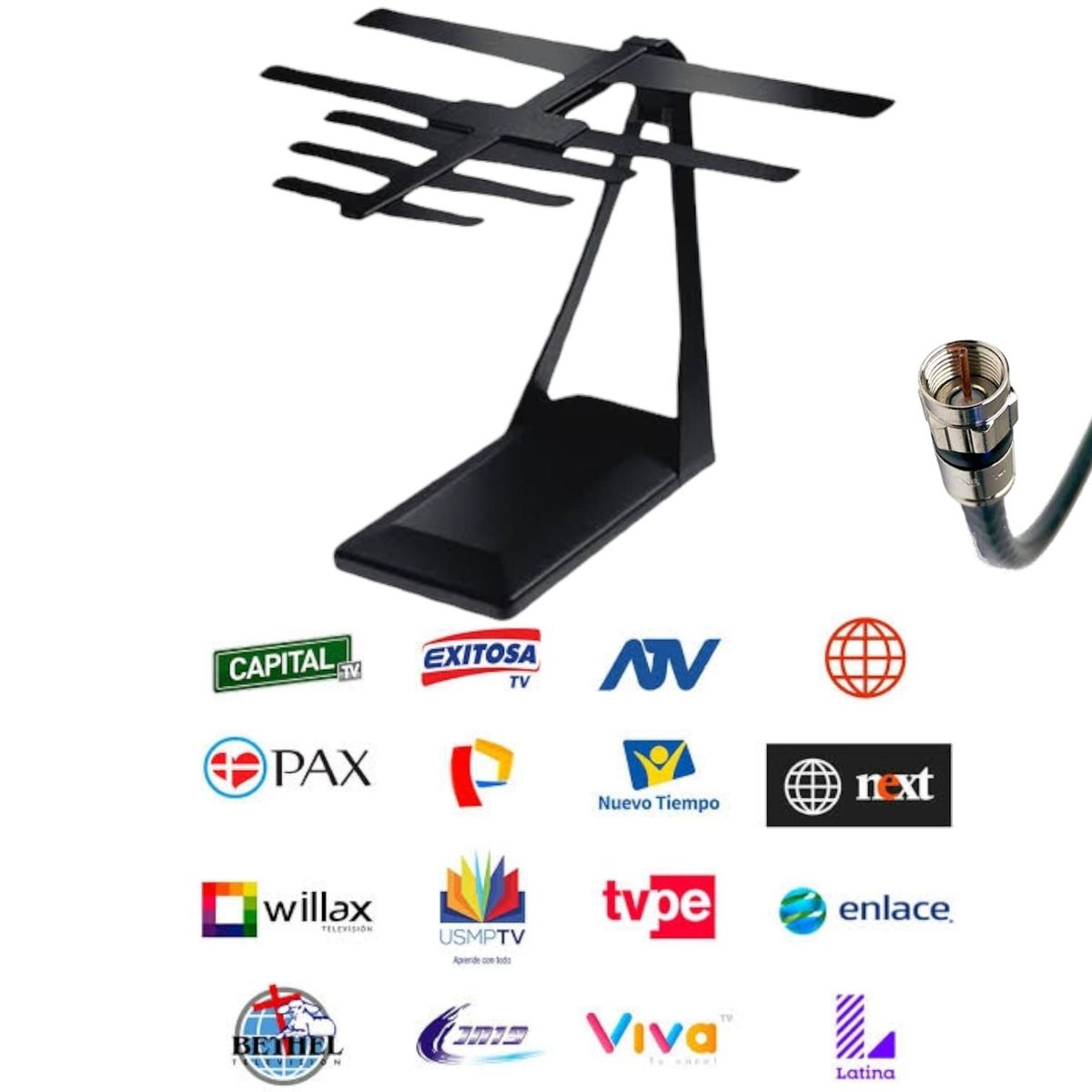 OEM - Antena HDTV Para TV LCD Smart TV VHF-UHF Señal Digital Cable 130CM