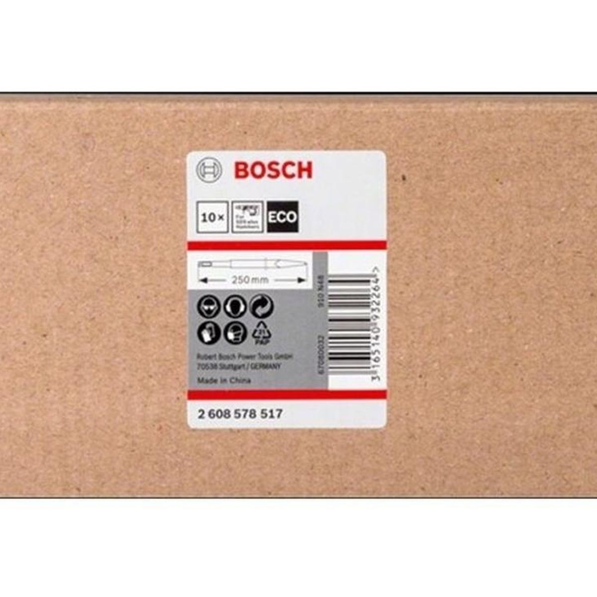 BOSCH - Cincel SDS-Plus Punta 250 mm x 10 Und. Bosch 2608.578.517-000