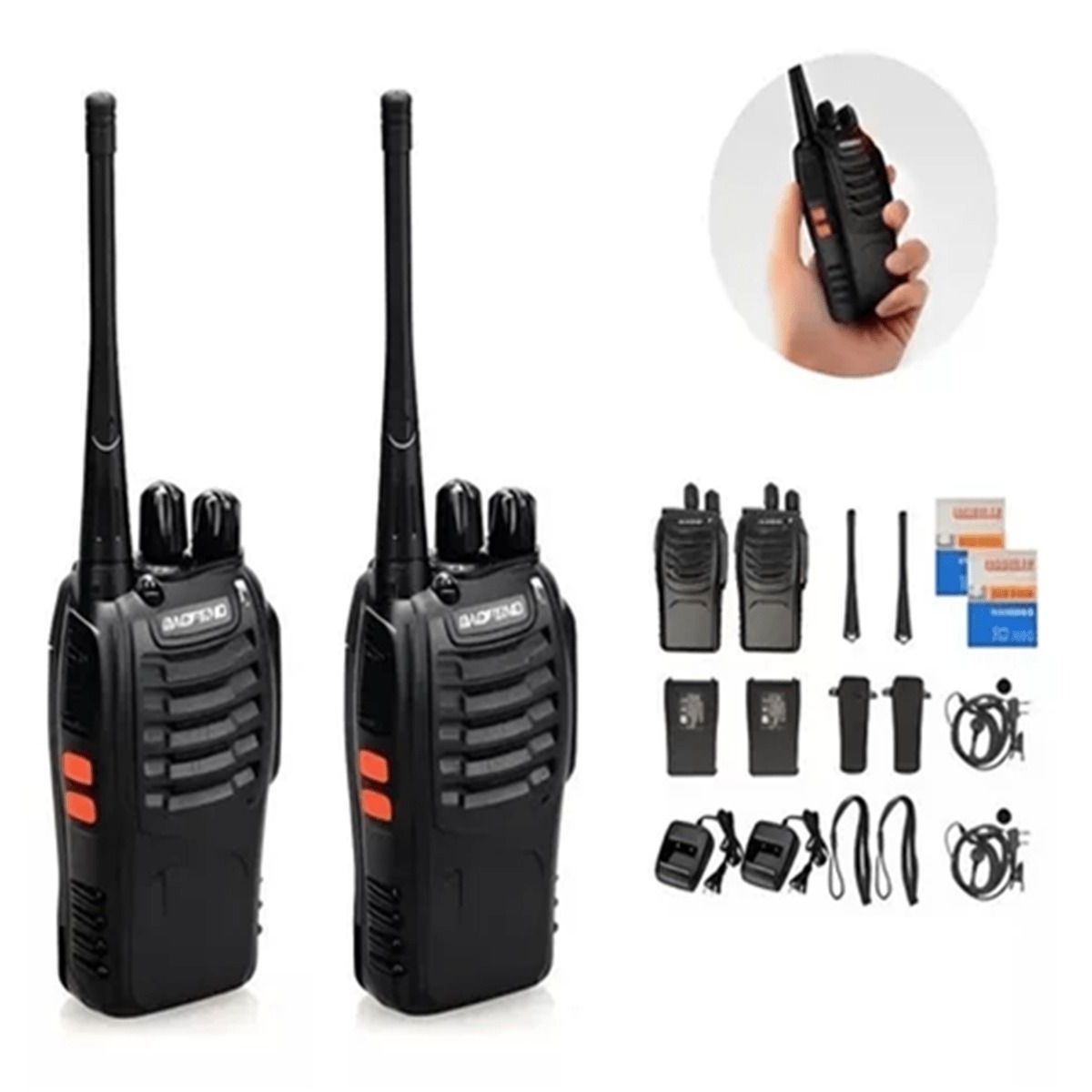 OEM - Pack Completo 2Walkie Talkie Radio Bidireccional Transceptor 16Canales