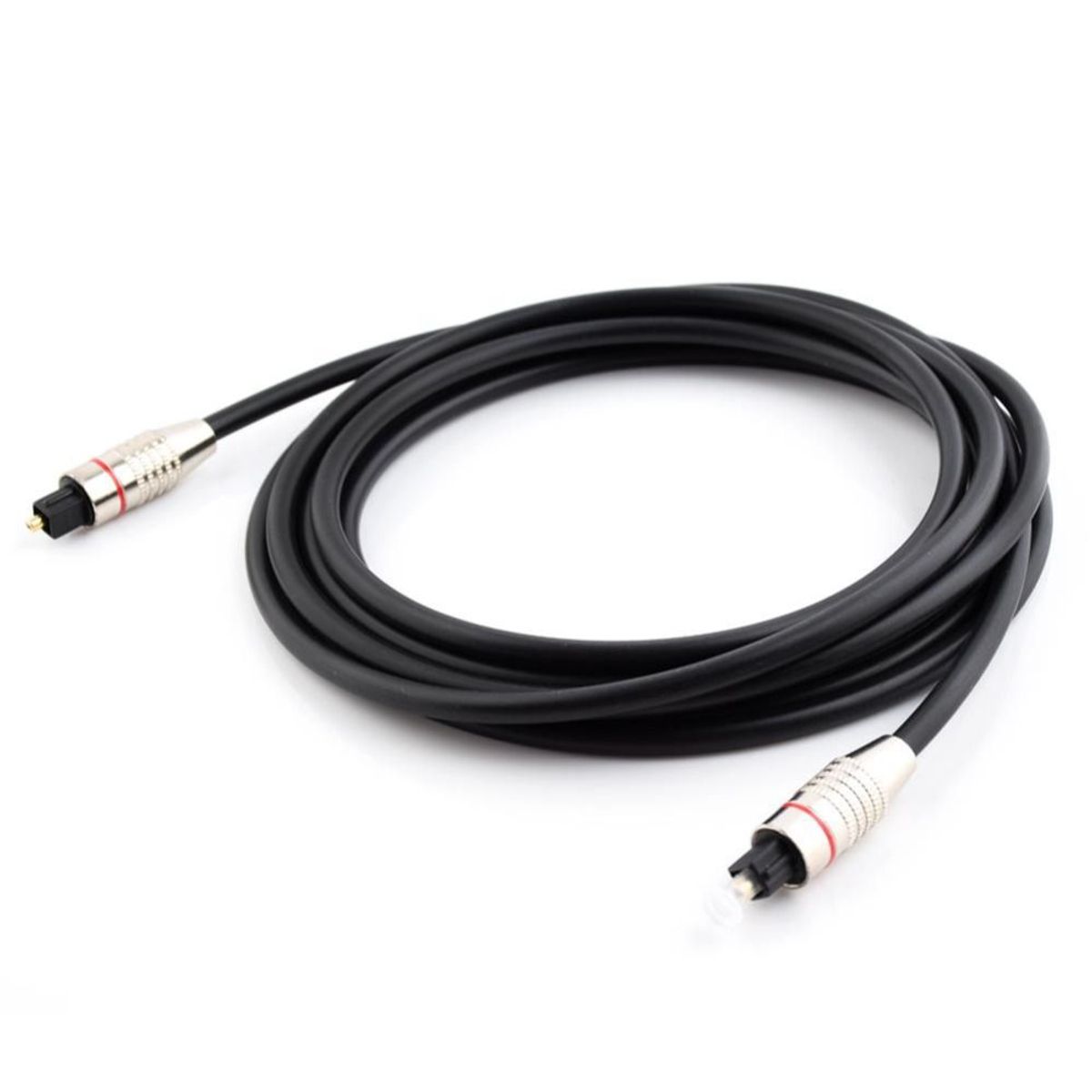 GENERICO - Cable Audio optico Digital Fibra Óptica 1.5 Metros Od 6.0m Macho Negro
