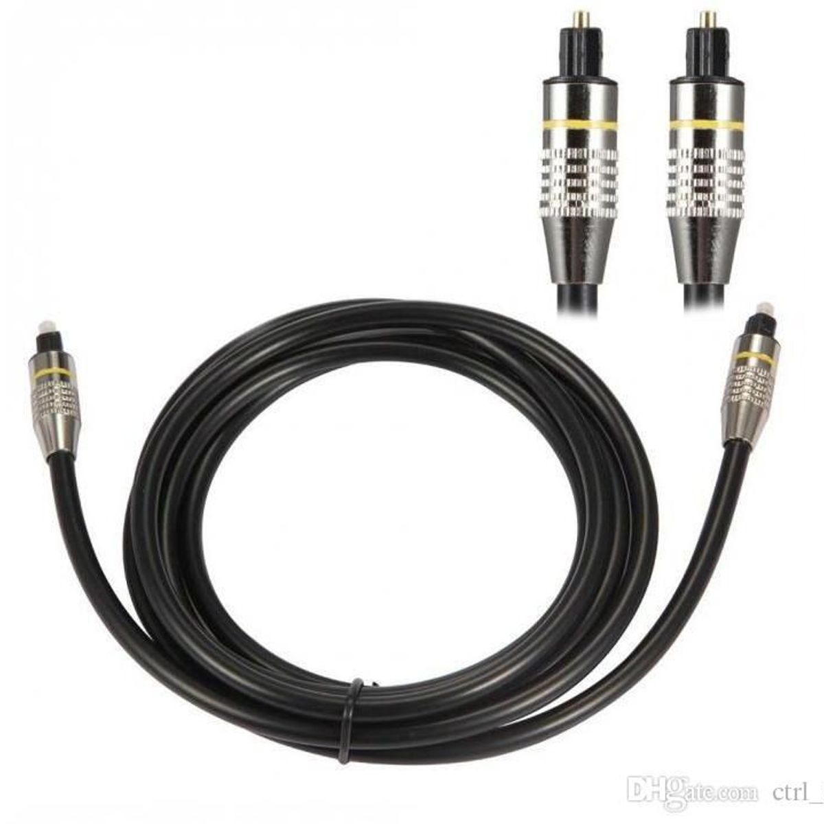 GENERICO - Cable Audio Óptico Digital Fibra Óptica 3 Metros Od 6.0mm Macho Negro