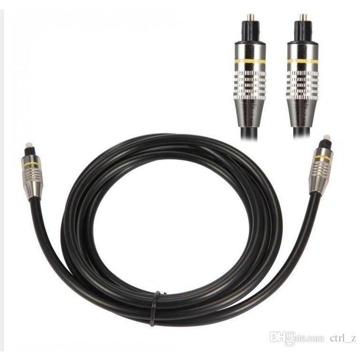 GENERICO - Cable Audio Óptico Digital Fibra Óptica 3 Metros Od 6.0mm Macho Negro