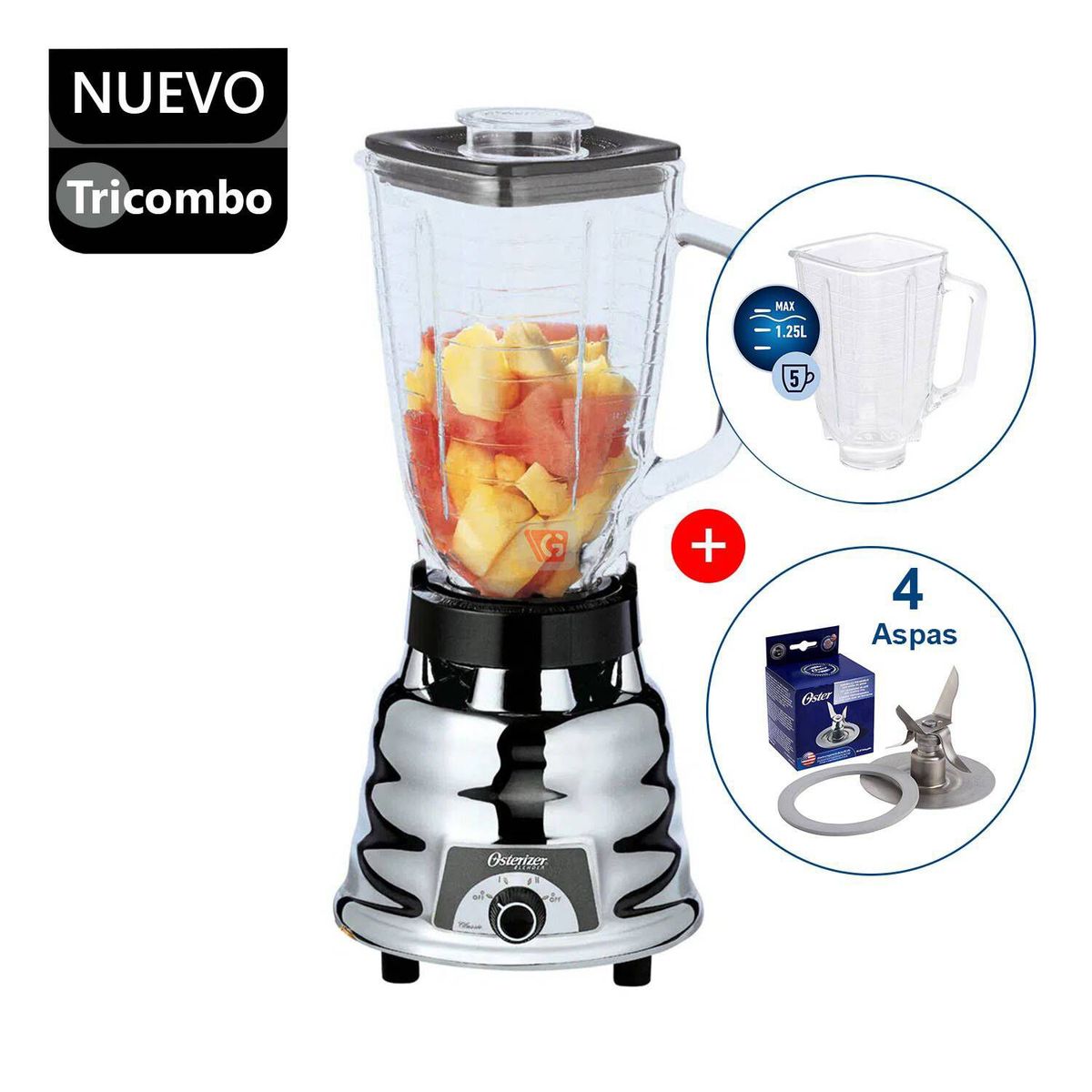 OSTER - Licuadora 2 velocidades 0250 + Cuchilla  + Vaso