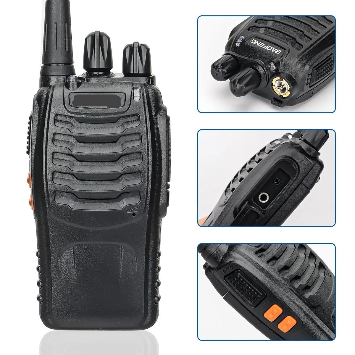 OEM - Kit Completo 2 Walkie Talkie Radio Bidireccional Transceptor 16Canales