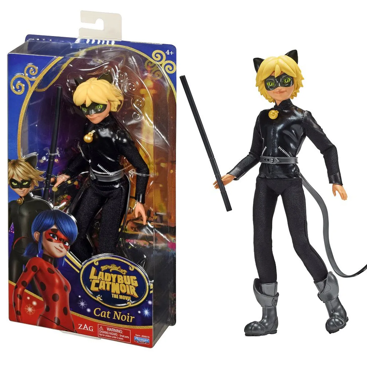 PLAYMATES TOYS - Miraculous Ladybug The Movie - Muñeco Cat Noir 28 cm