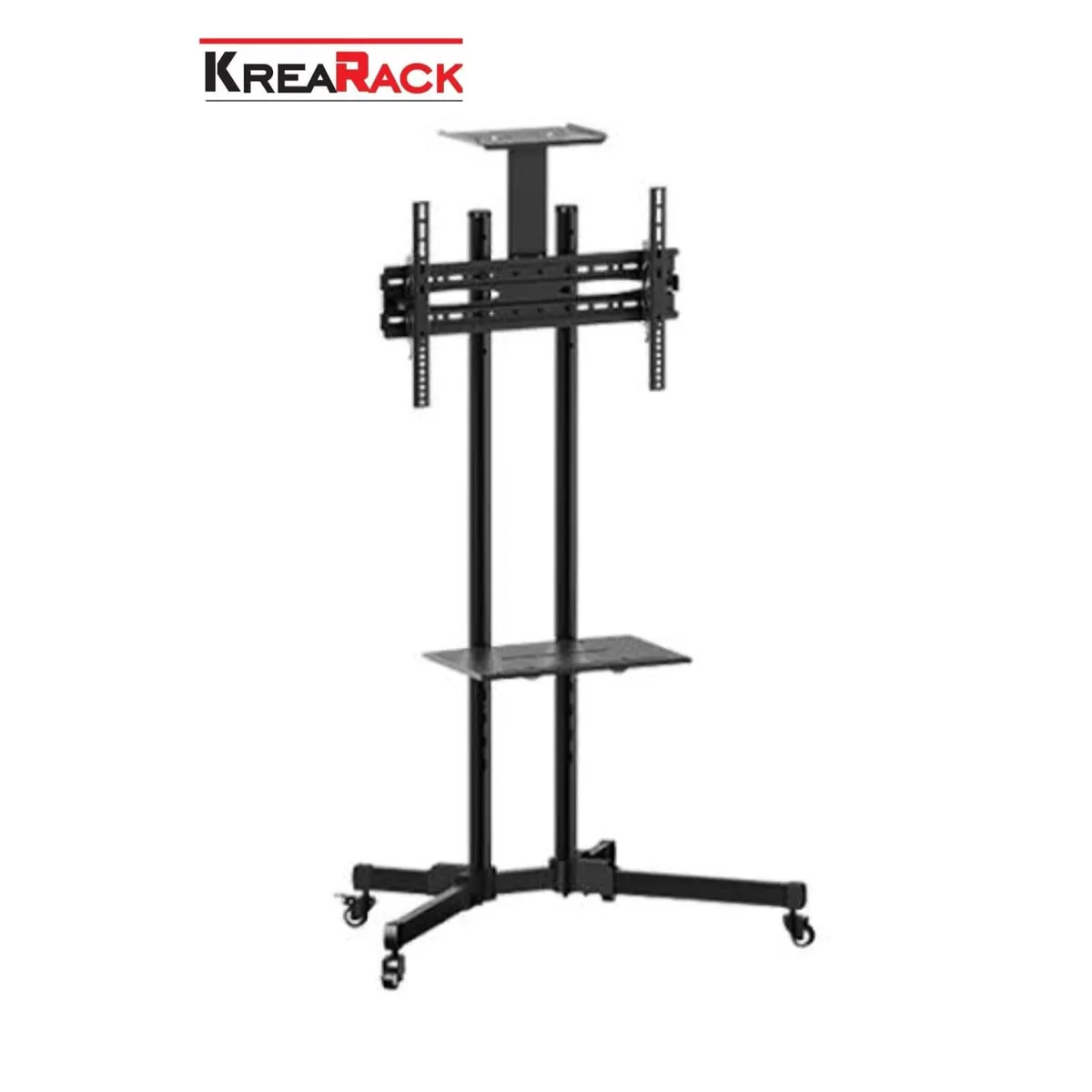 GENERICO - Rack para tv pedestal con ruedas de 26 a 70" NEGRO