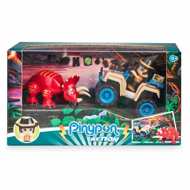 PINYPON - Juguete Figura de Acción Pinypon Action Cuatrimoto Dino