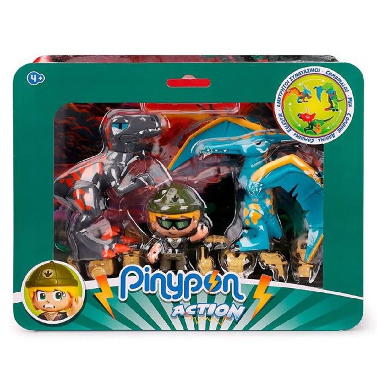 PINYPON - Juguete Figura de Acción Pinypon Action Pack Dinosaurios