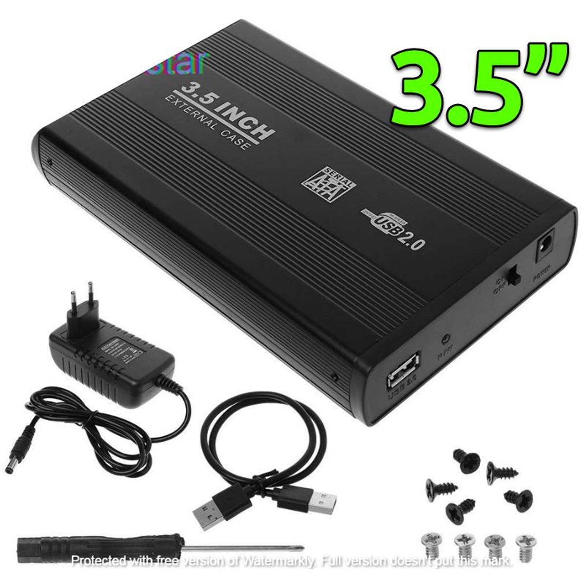 OEM - Case Disco Duro Externo Sata 3.5" Usb 2.0 Pc HDD