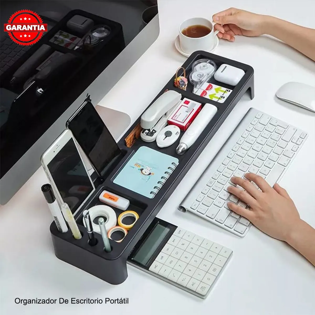 GENERICO - Organizador de Escritorio Portátil para Celular Lapiceros Accesorios