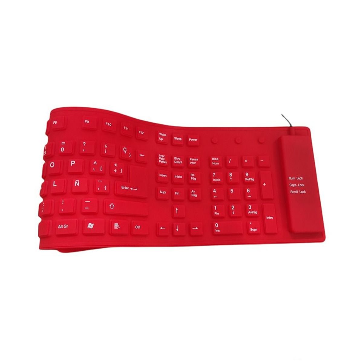 GENERICO - Teclado Flexible Siliconado WB-109 impermeable contra polvo numérico