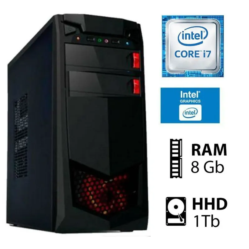 INTEL - PC Computadora Intel Core I7 3.2 Ghz Ram 8GB Disco 1TB+ SSD240