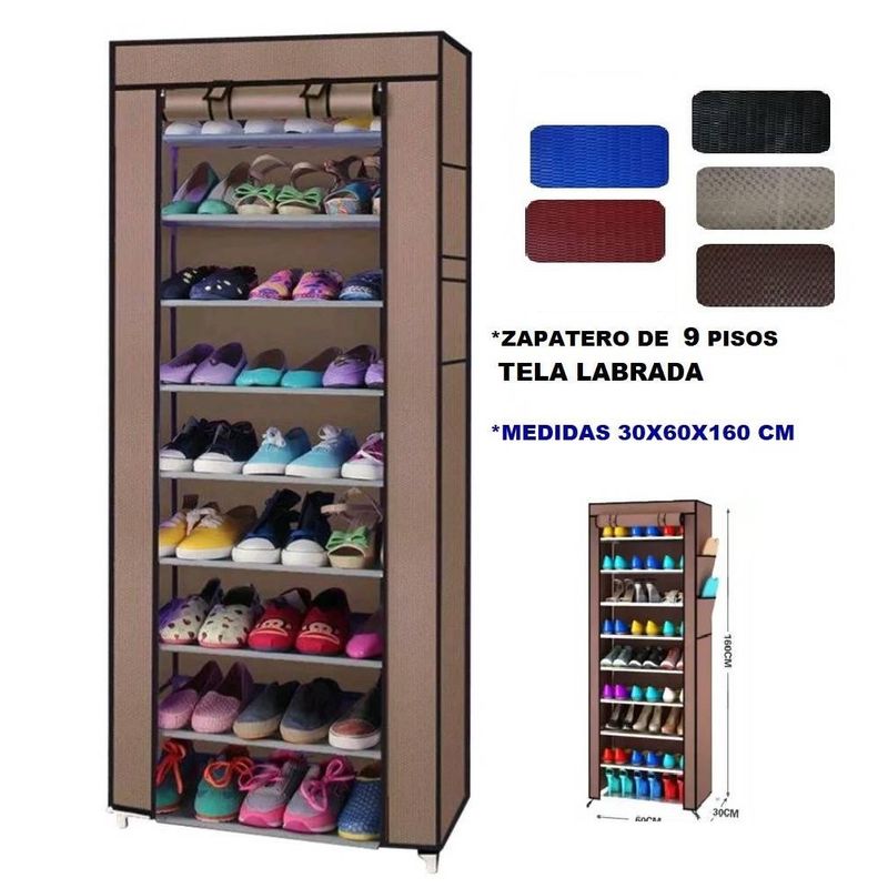 GENERICO - Organizador de Zapatos Armable Zapatera de 9 niveles Funda Aleatorio