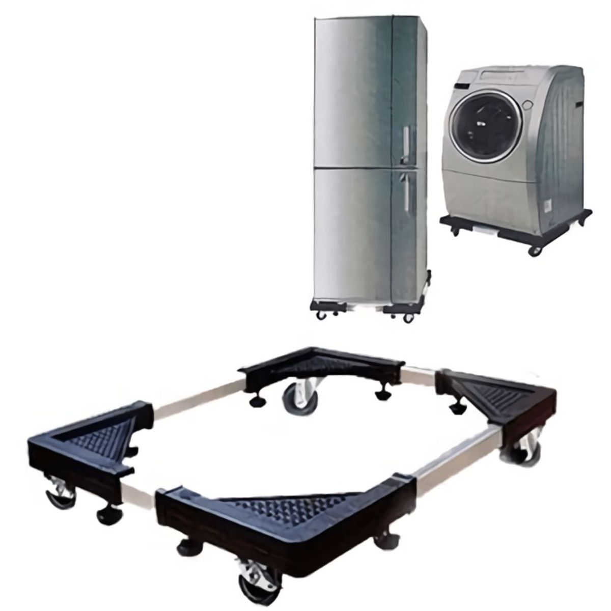 OEM - Soporte Base Móvil Rueda Frenos Refrigeradora Lavadora hasta 56cmx56cm