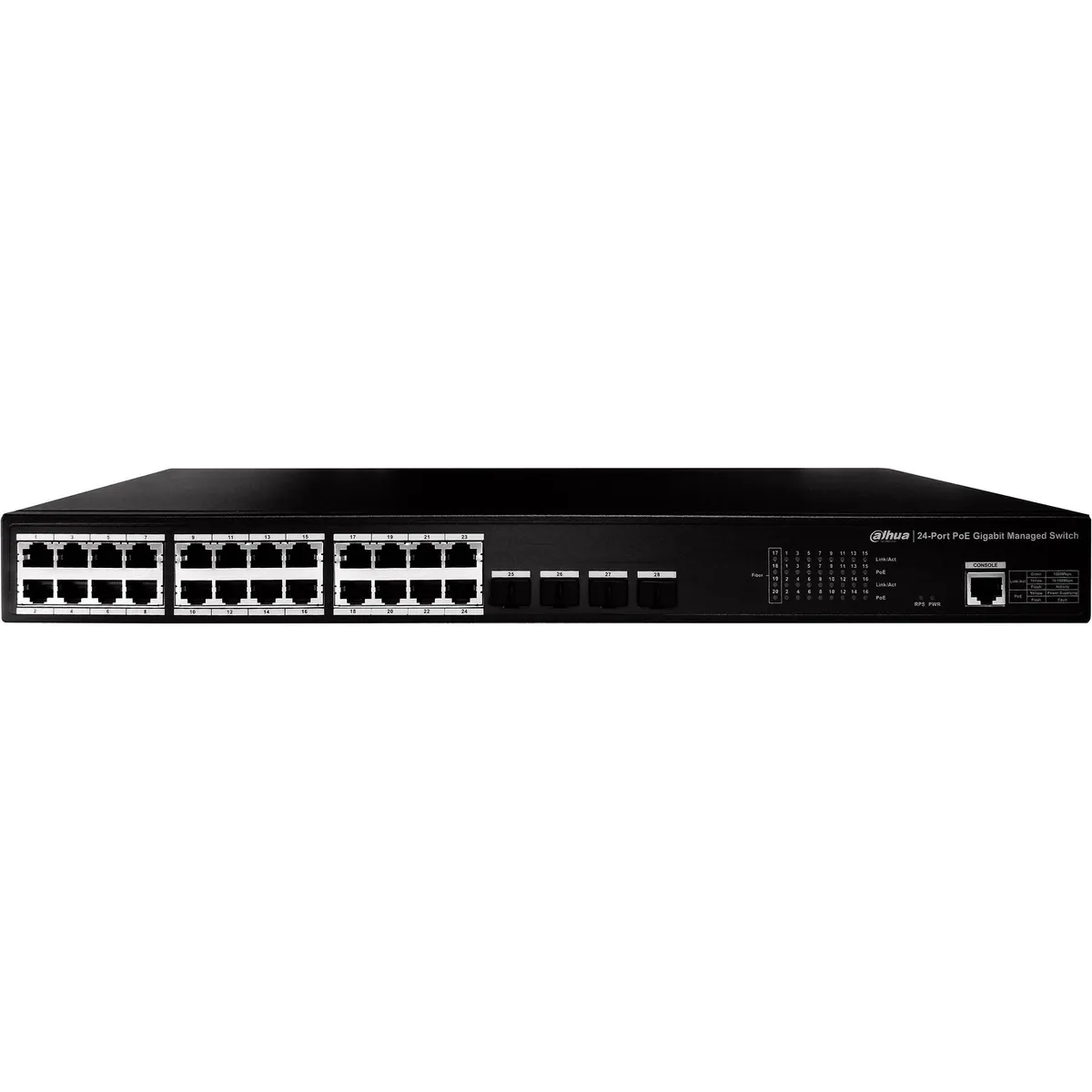 DAHUA - Dahua PFS4428-24GT-370 Switch POE Gigabit 24 Puertos 4SFP L2 370W