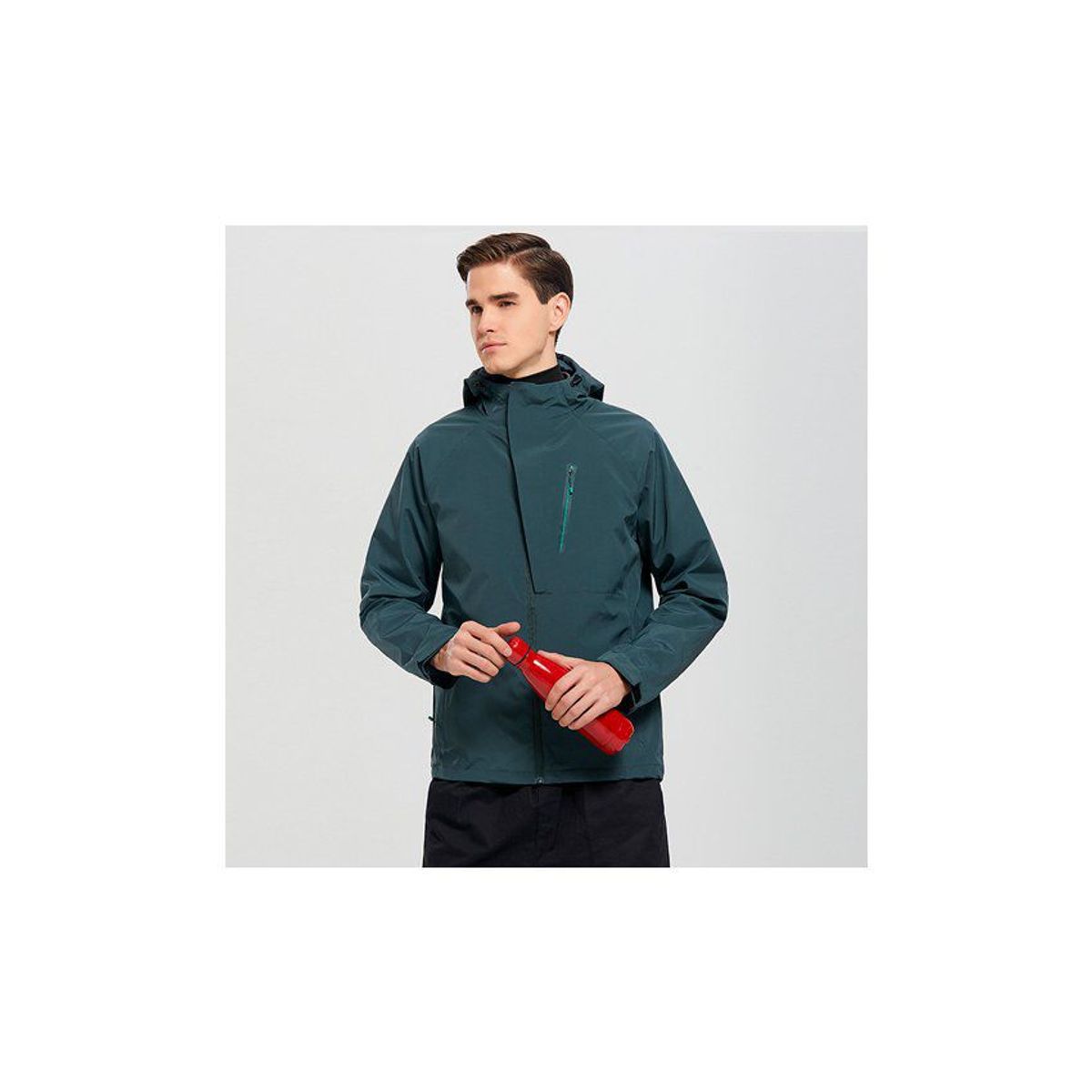 GENERICO - Chaqueta Impermeable Hombre Montañismo Camping Transpirable VERDE