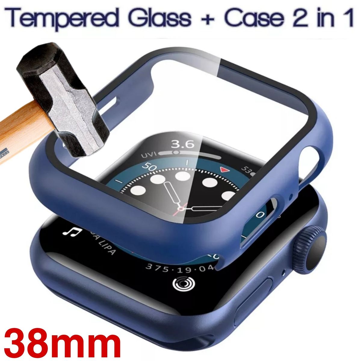 GENERICO - Case Funda 360 para Apple Watch 38mm - AZUL