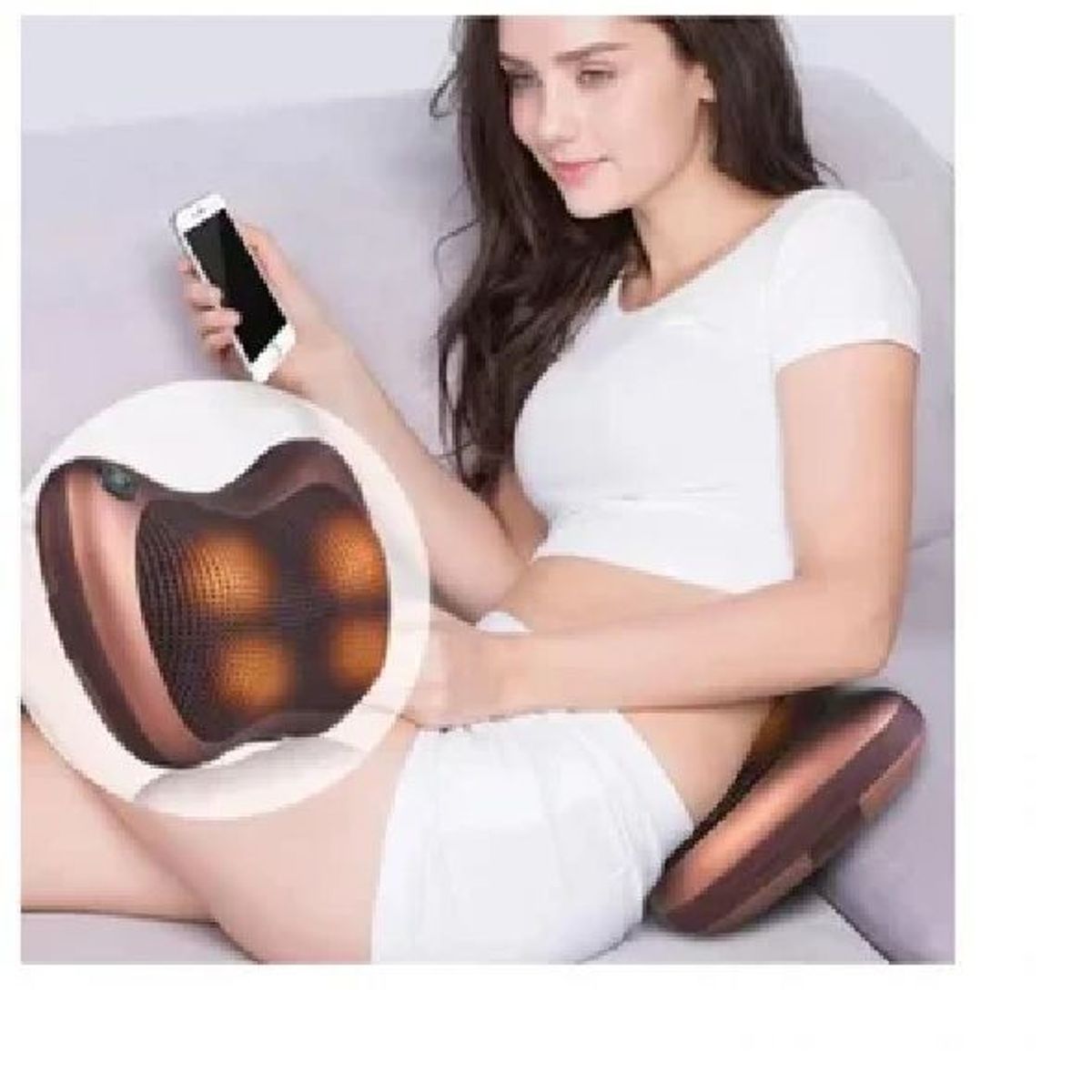 GENERICO - MASAJEADOR LUMBAR - CUELLO - ESPALDA - PIEL BRAZO PORTATIL