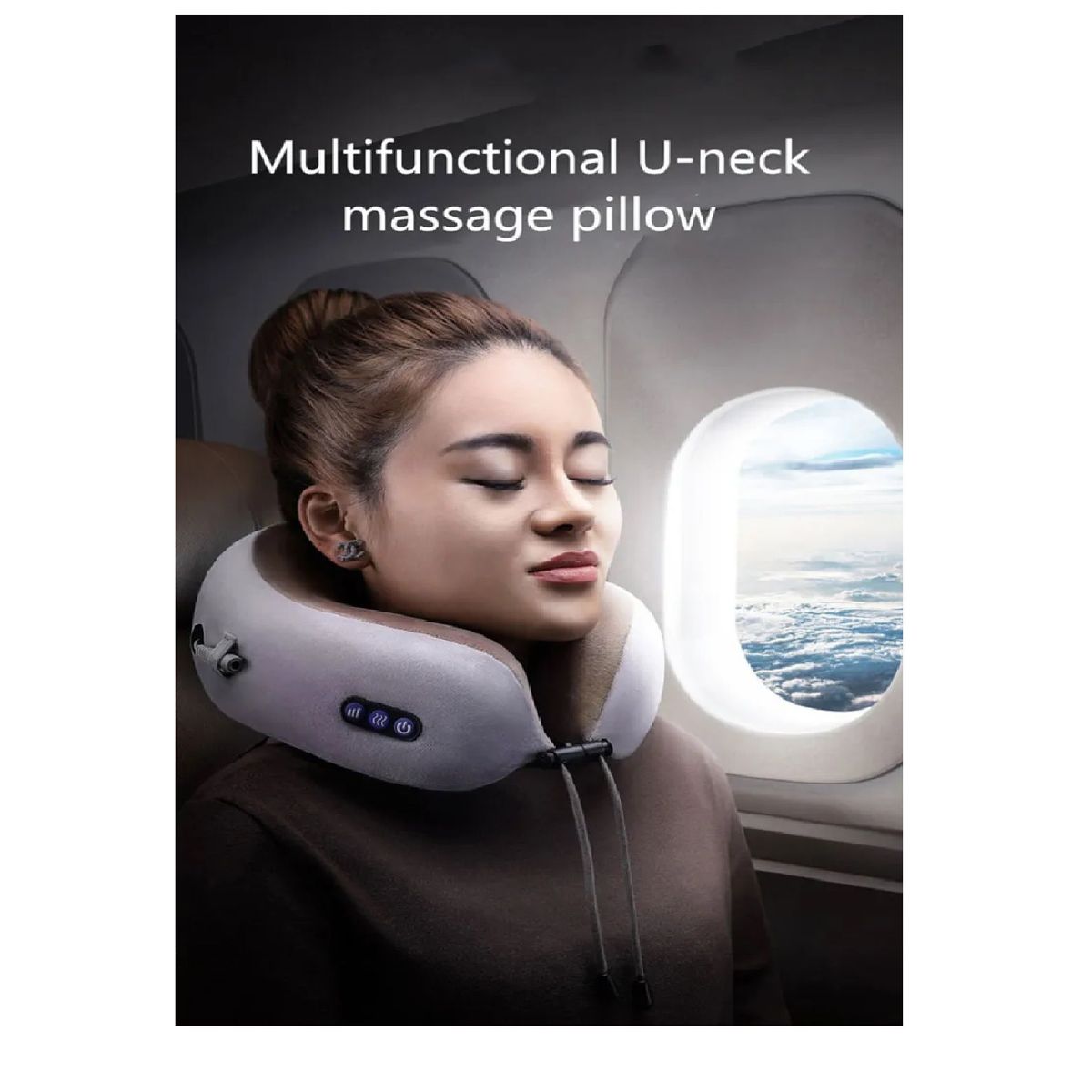 GENERICO - Almohada Masajeador Cuello Espalda Cuerpo para Avion  Auto Recargable