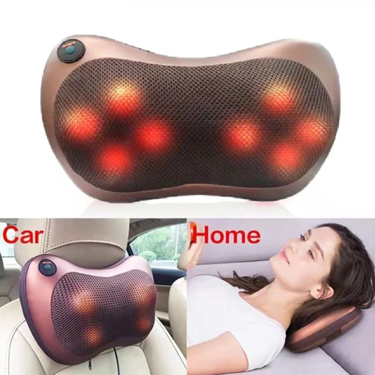 GENERICO - Almohada Masajeador Cervical Shiatsu Corporal Termoterapia Relajante