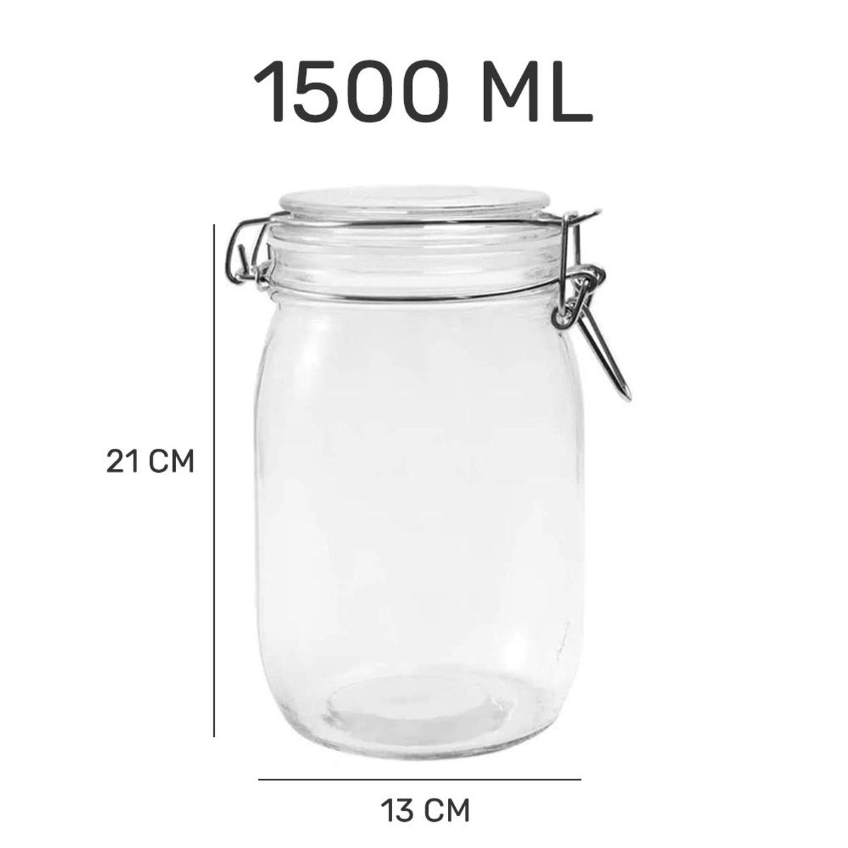 SM - Contenedor Hermético de Vidrio 1500 ML