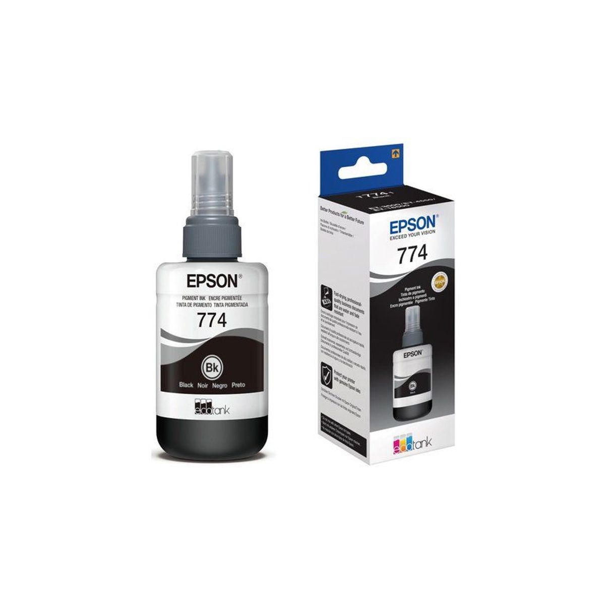 EPSON - Botella de tinta epson 774 140ml tinta negra t774120