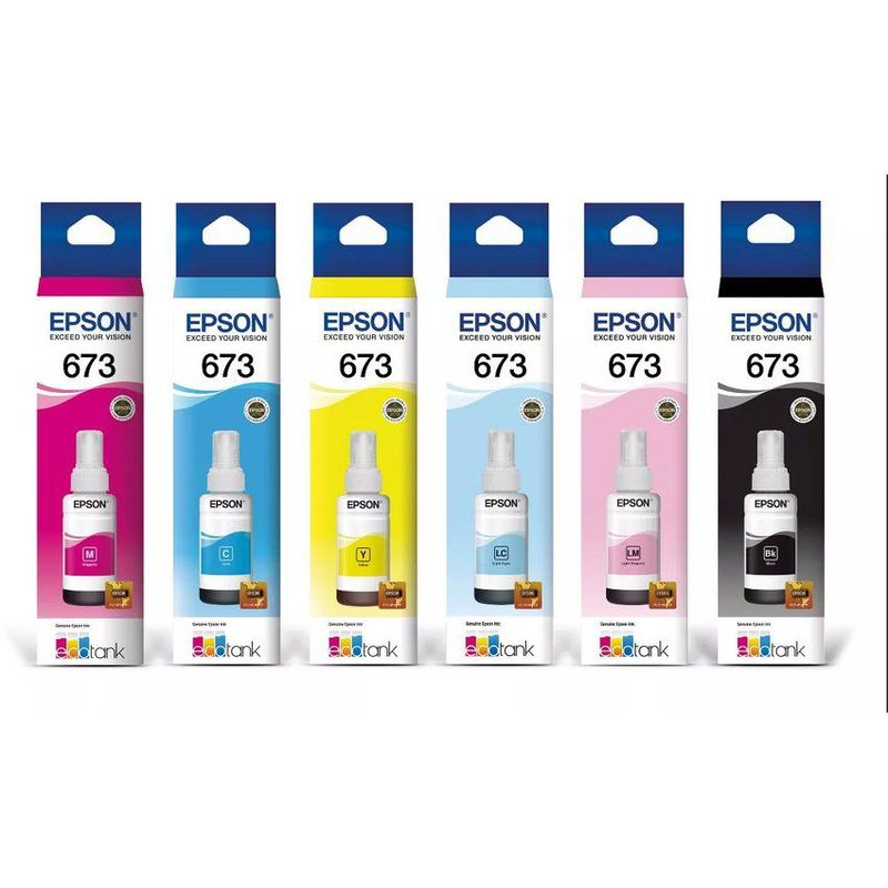 EPSON - Kit tintas originales epson 673 cyan magenta yellow black