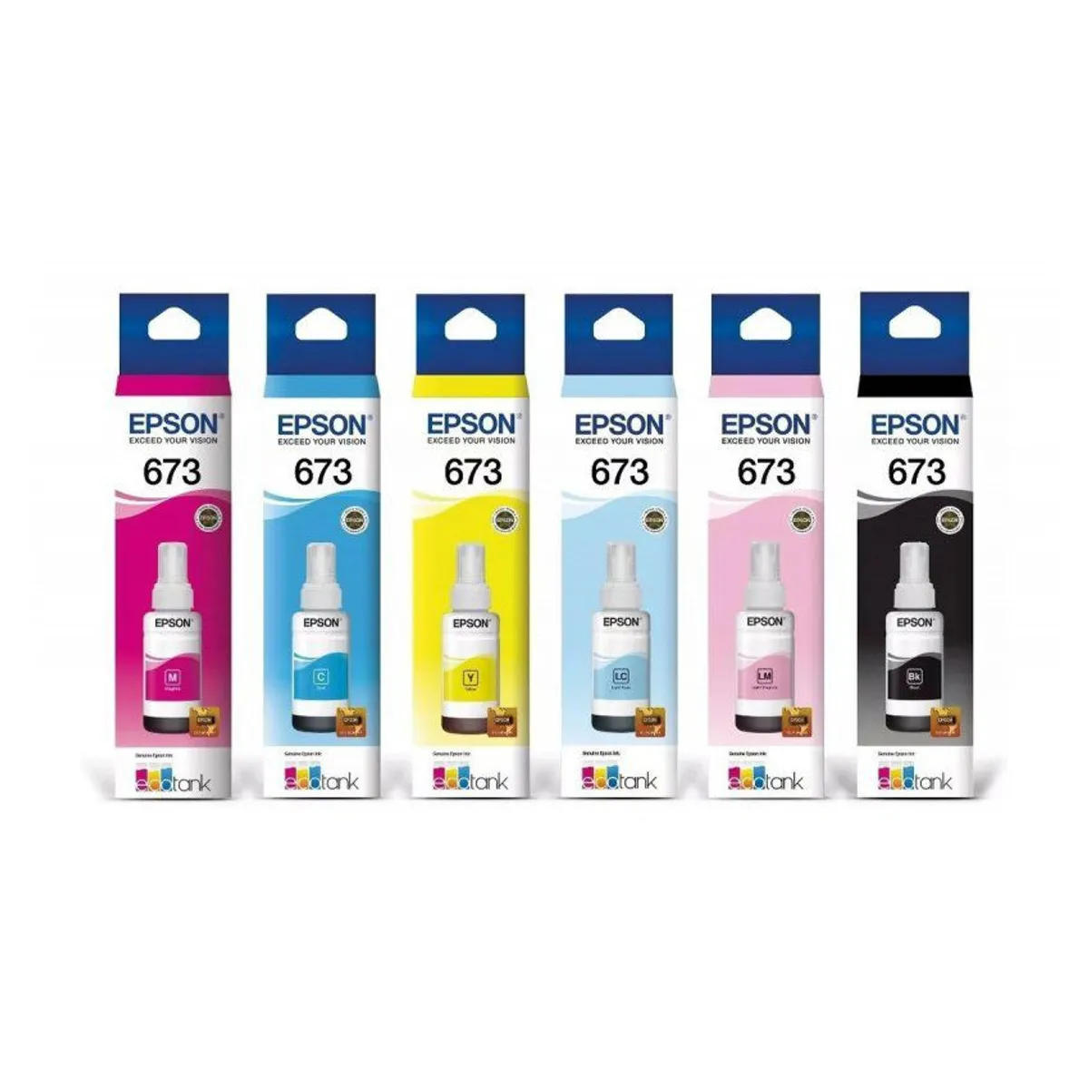 EPSON - Kit tintas originales epson 673 cyan magenta yellow black