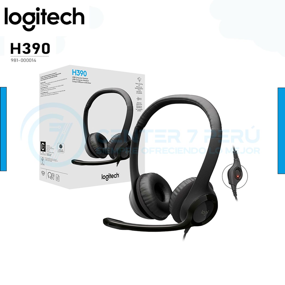 LOGITECH - Audífonos Inalámbricos Bluetooth Logitech H390 Negro