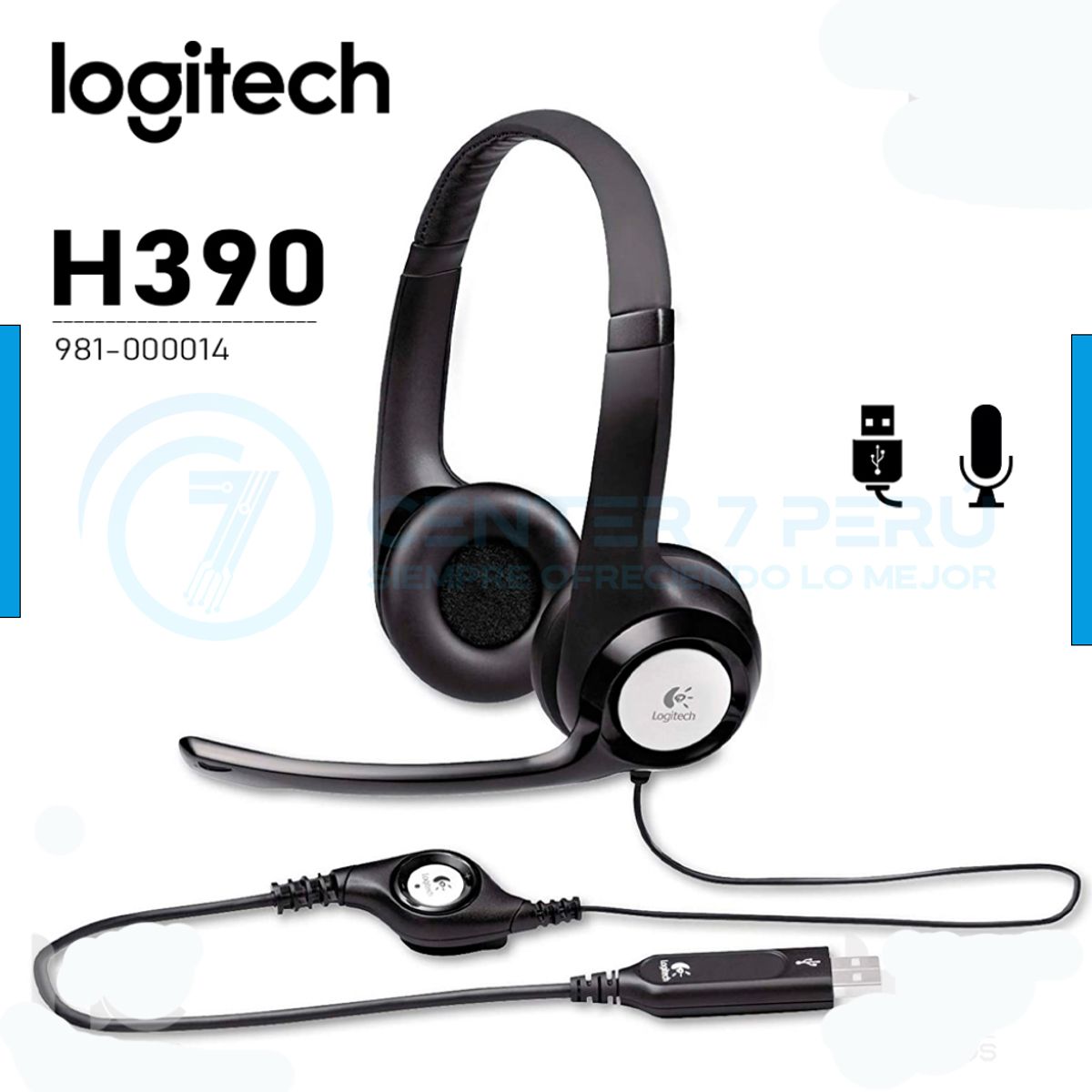 LOGITECH - Audífonos Inalámbricos Bluetooth Logitech H390 Negro
