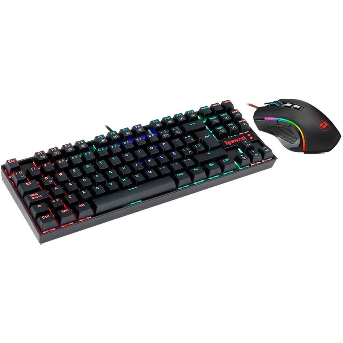 REDRAGON - Combo redragon mouse griffin + teclado kumara  k552rgb-ba-sp