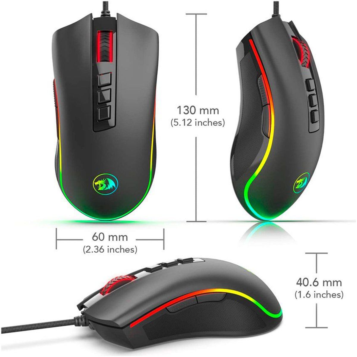 REDRAGON - Mouse gamer redragon cobra m711-negro