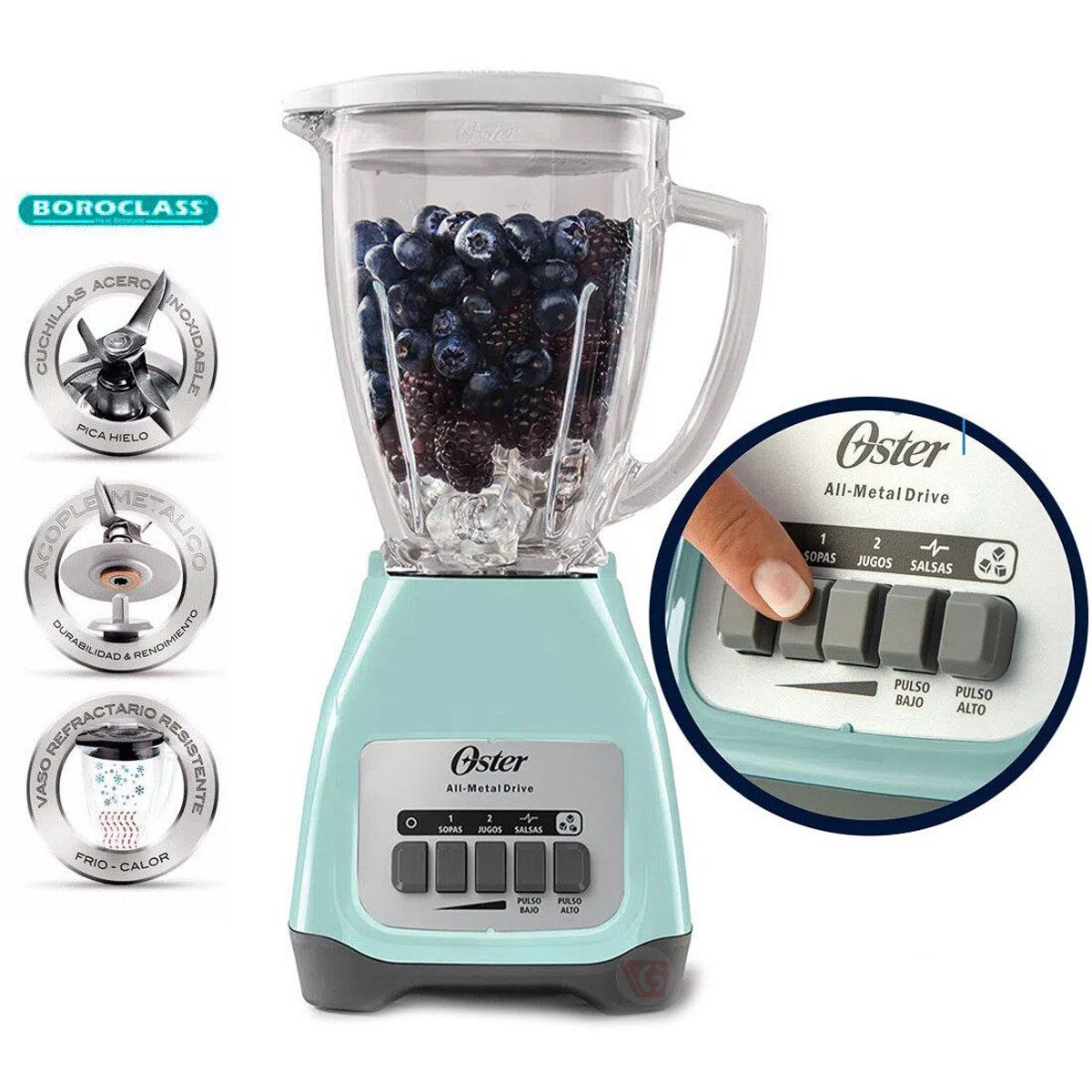 OSTER - Licuadora Oster® 2 vaso de vidrio  BLSTKAG-VPB