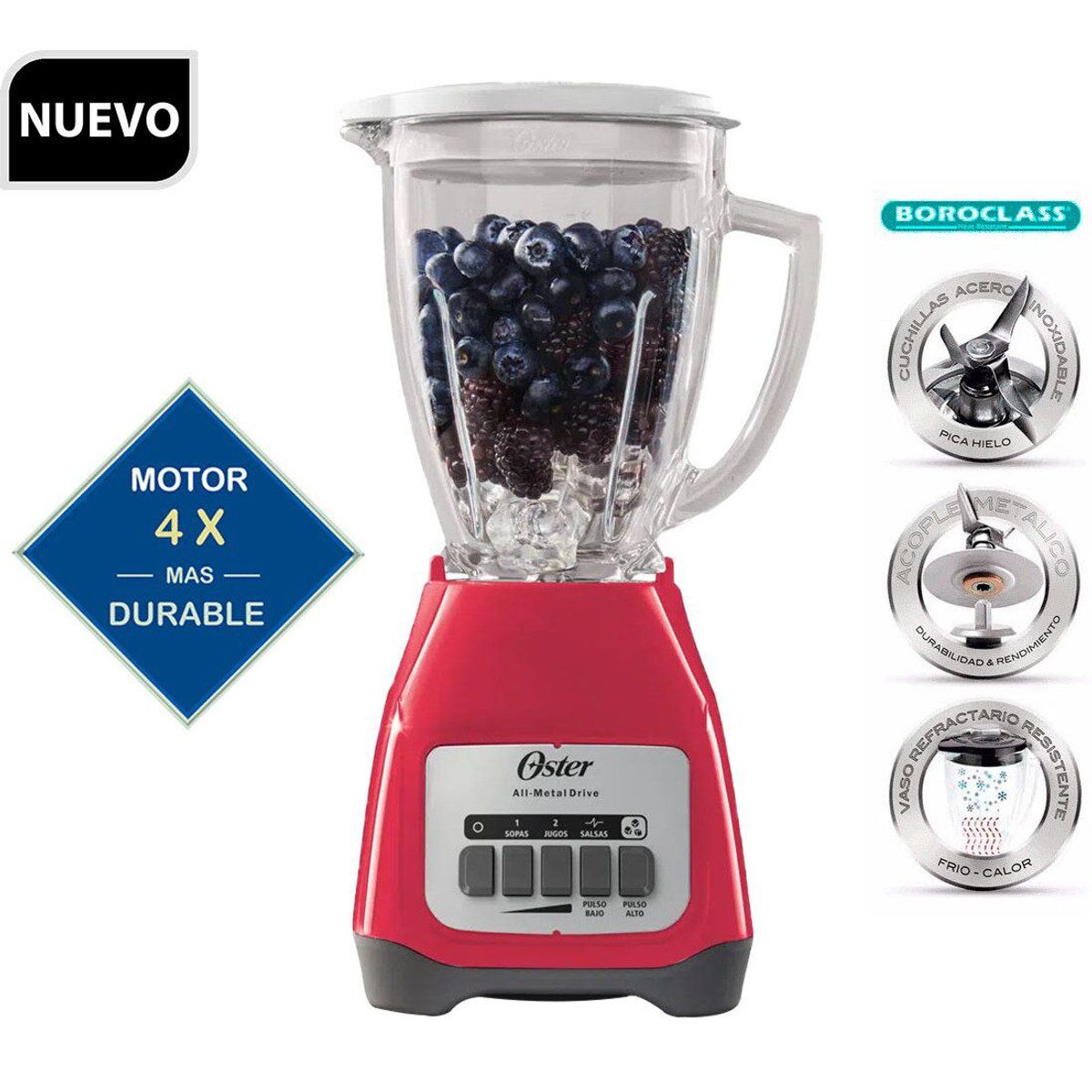 OSTER - Licuadora Oster® 2 vaso de vidrio  BLSTKAG-MPB