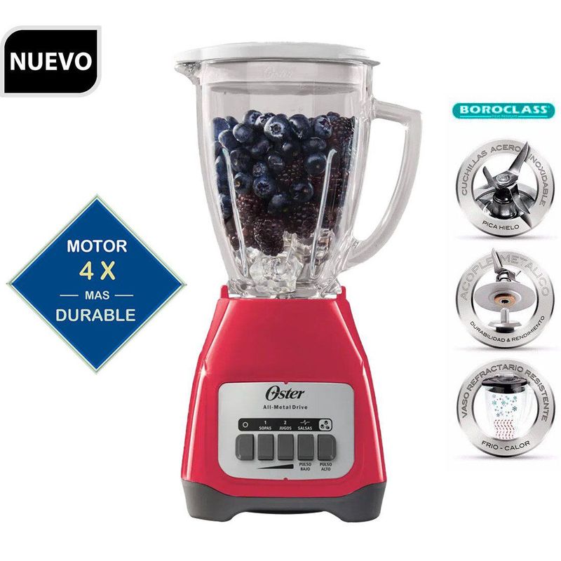 OSTER - Licuadora Oster® 2 vaso de vidrio  BLSTKAG-MPB