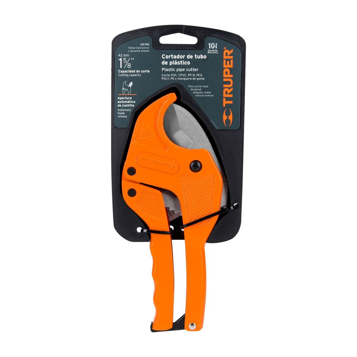 TRUPER - Cortador de tubo de pvc profesional 1-5/8" truper cot-pvc 12860