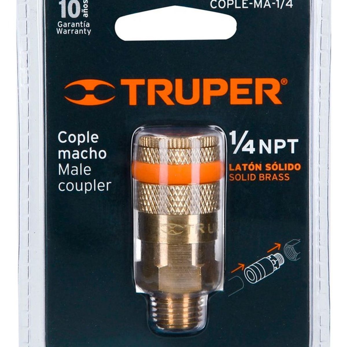 TRUPER - Acople 14 Macho Truper COPLE-MA-14