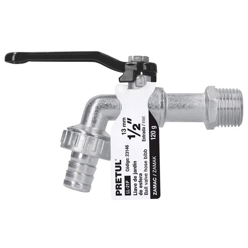 PRETUL - Llave esfera de 1/2" zinc - 23146 pretul