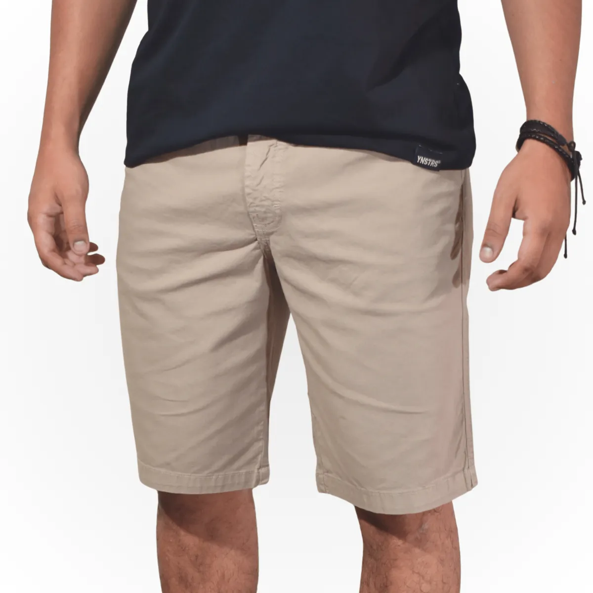 YONISTERS CLOTHING - Short de Algodón Drill Hombre Slim Fit Casual y de Vestir YONISTERS - Estilo Versátil - Beige