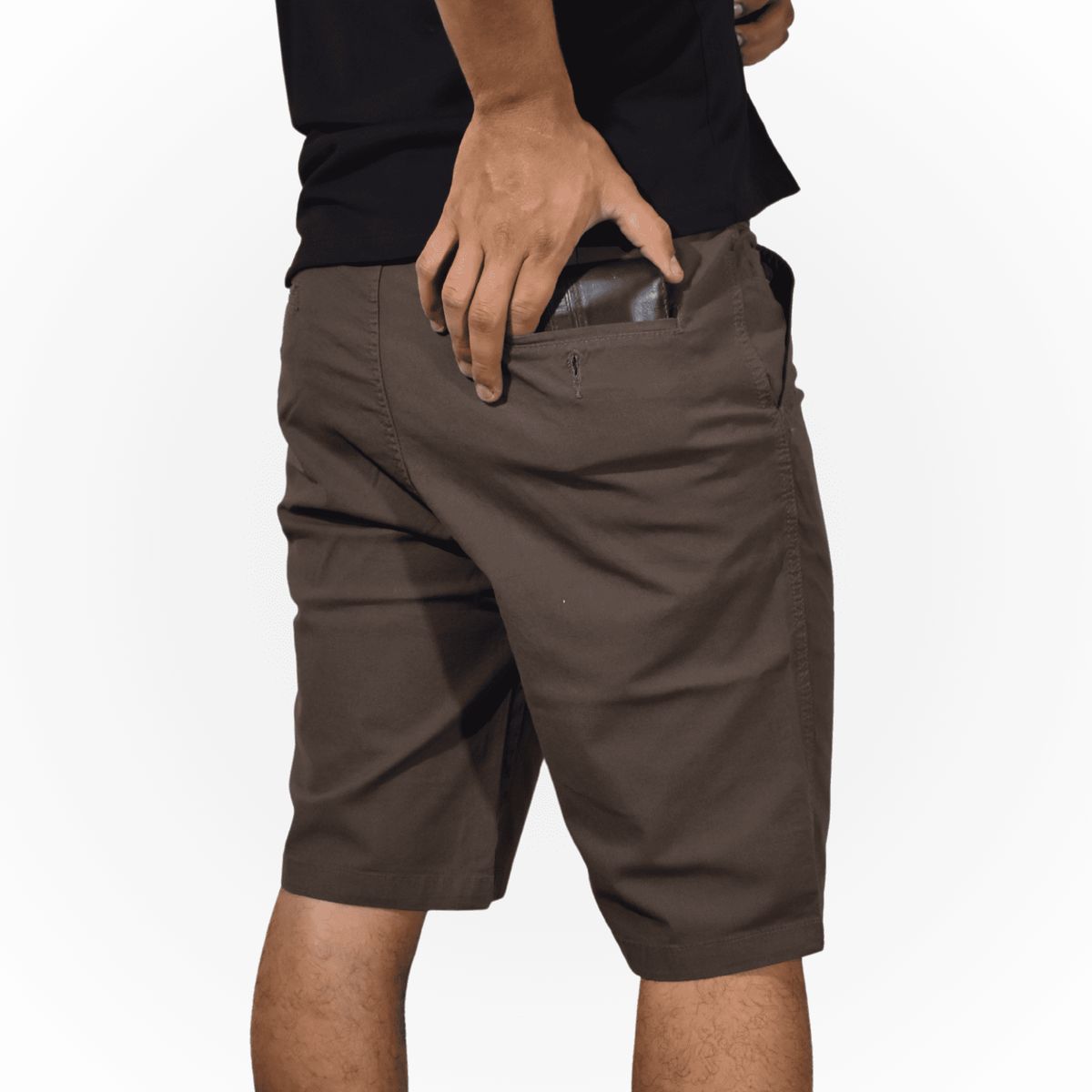 YONISTERS CLOTHING - Short de Algodón Drill Hombre Slim Fit Casual y De Vestir YONISTERS - Estilo Versátil - Marrón