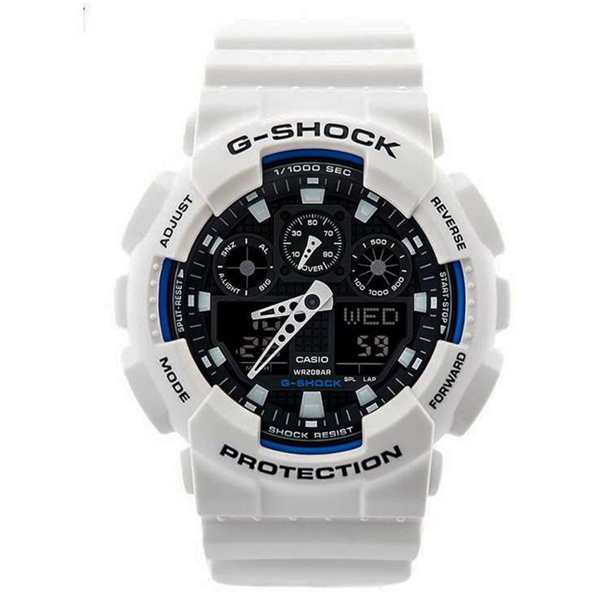 CASIO - Reloj de Resina G-Shock GA-100B-7A Blanco