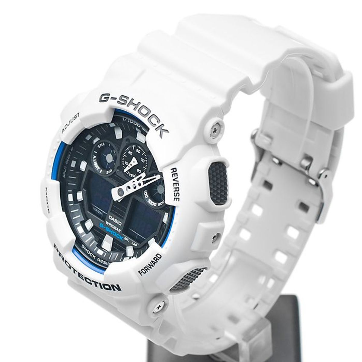 CASIO - Reloj de Resina G-Shock GA-100B-7A Blanco