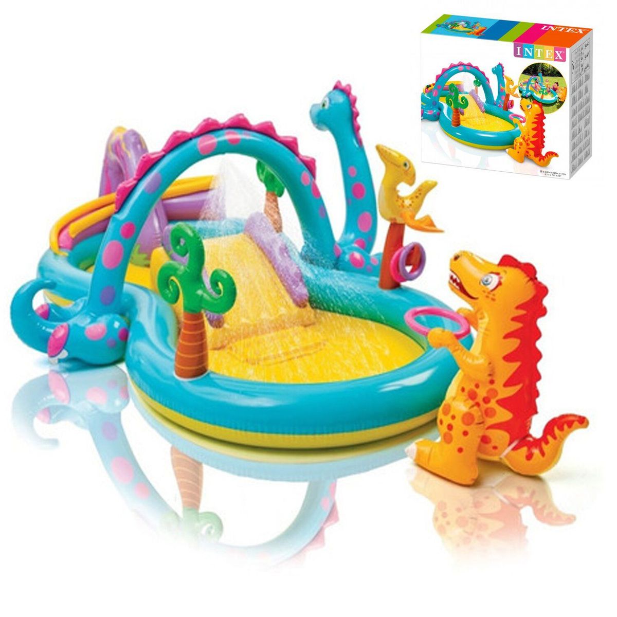 INTEX - Piscina Inflable Centro de Juego Dinoland